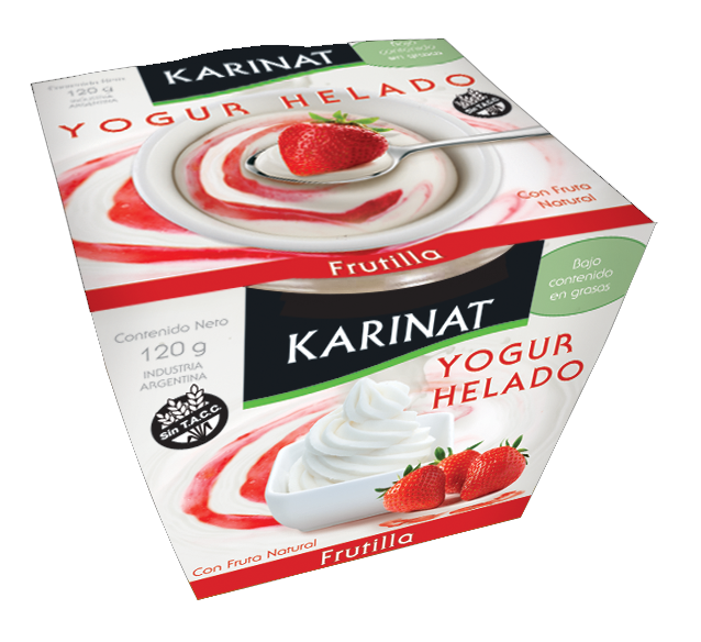 KARINAT YOGURT HELADO SABOR FRUTILLA X 120 GR SABOR Y AROMA Ctes